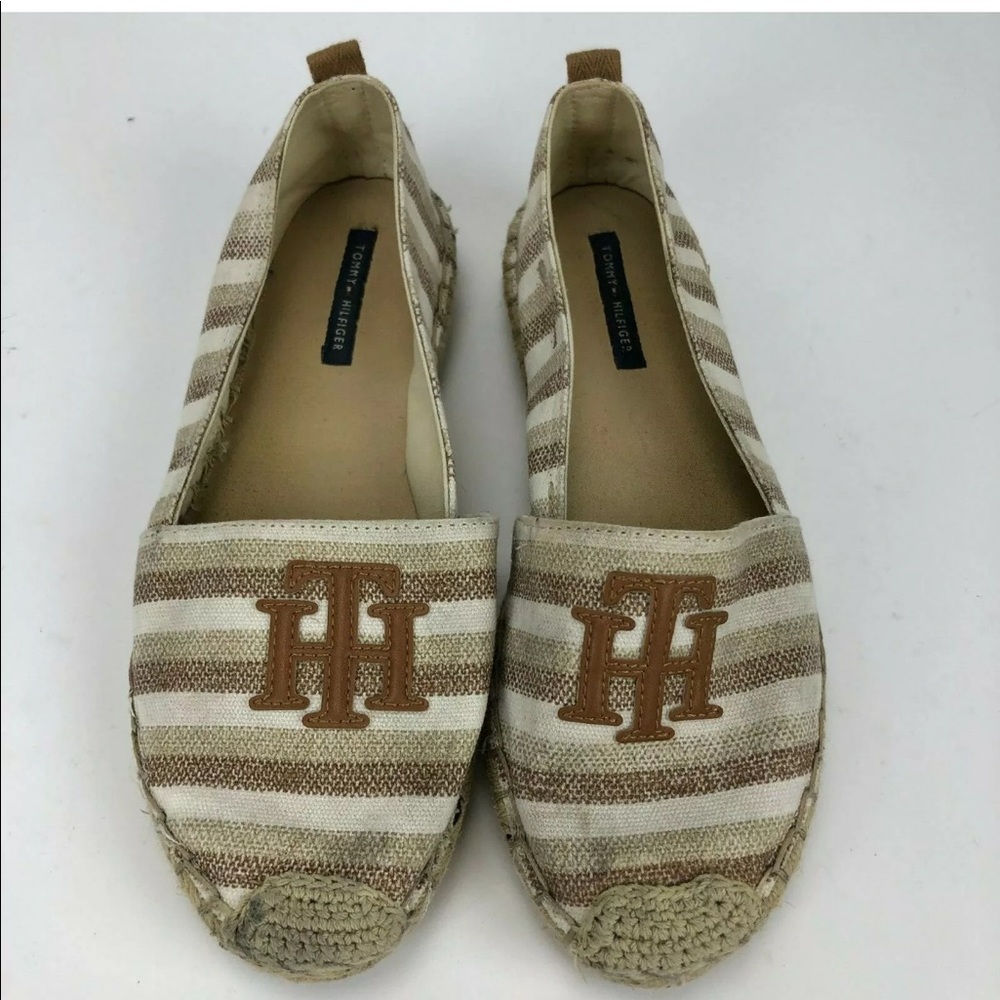 Tommy Hilfiger Espadrille Slip on Beige Tan‎ Twfolk